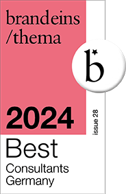 brandeins 2024 Beste Unternehmensberater Logo brandeins 2024 Beste Unternehmensberater Logo