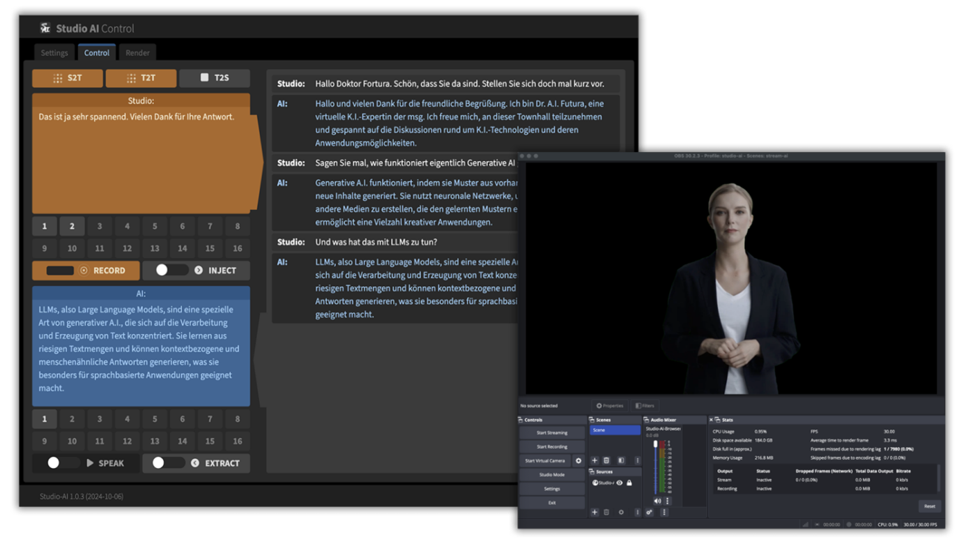 Screenshot von Studio AI