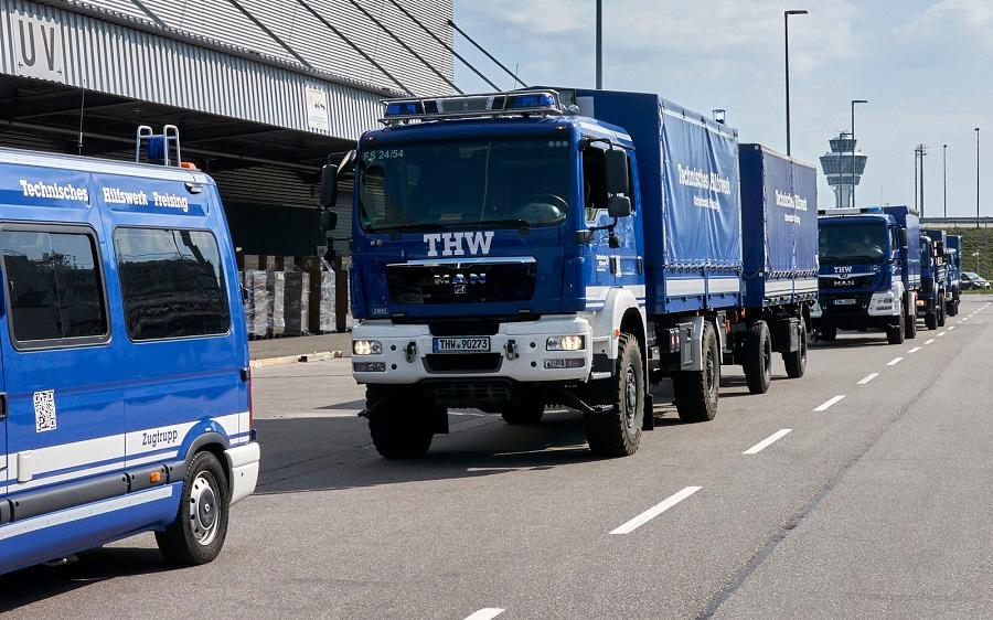 Marco Eisenmann Bild THW Trucks am Flughafen