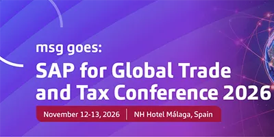 msg bei der SAP for Global Trade and Tax Conference in Málaga, Spanien