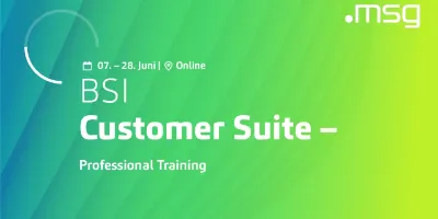 BSI Customer Suite – Professional Training