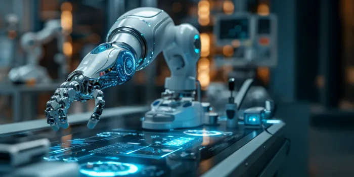 future robotic arms performing automated medical health care operation for future precision surgical robot and remote control 
