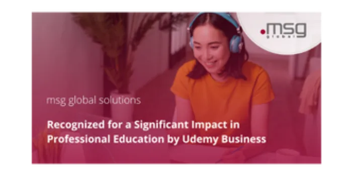 Udemy Business recognizes msg global for professional education impact