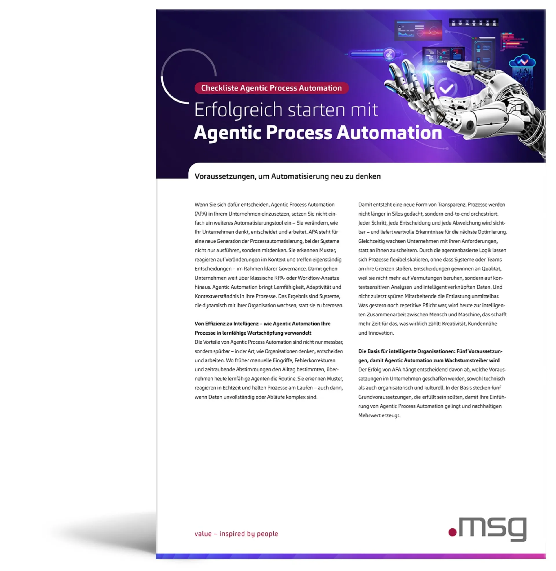 Mockup Agentic Process Automation Checkliste PDF Cover