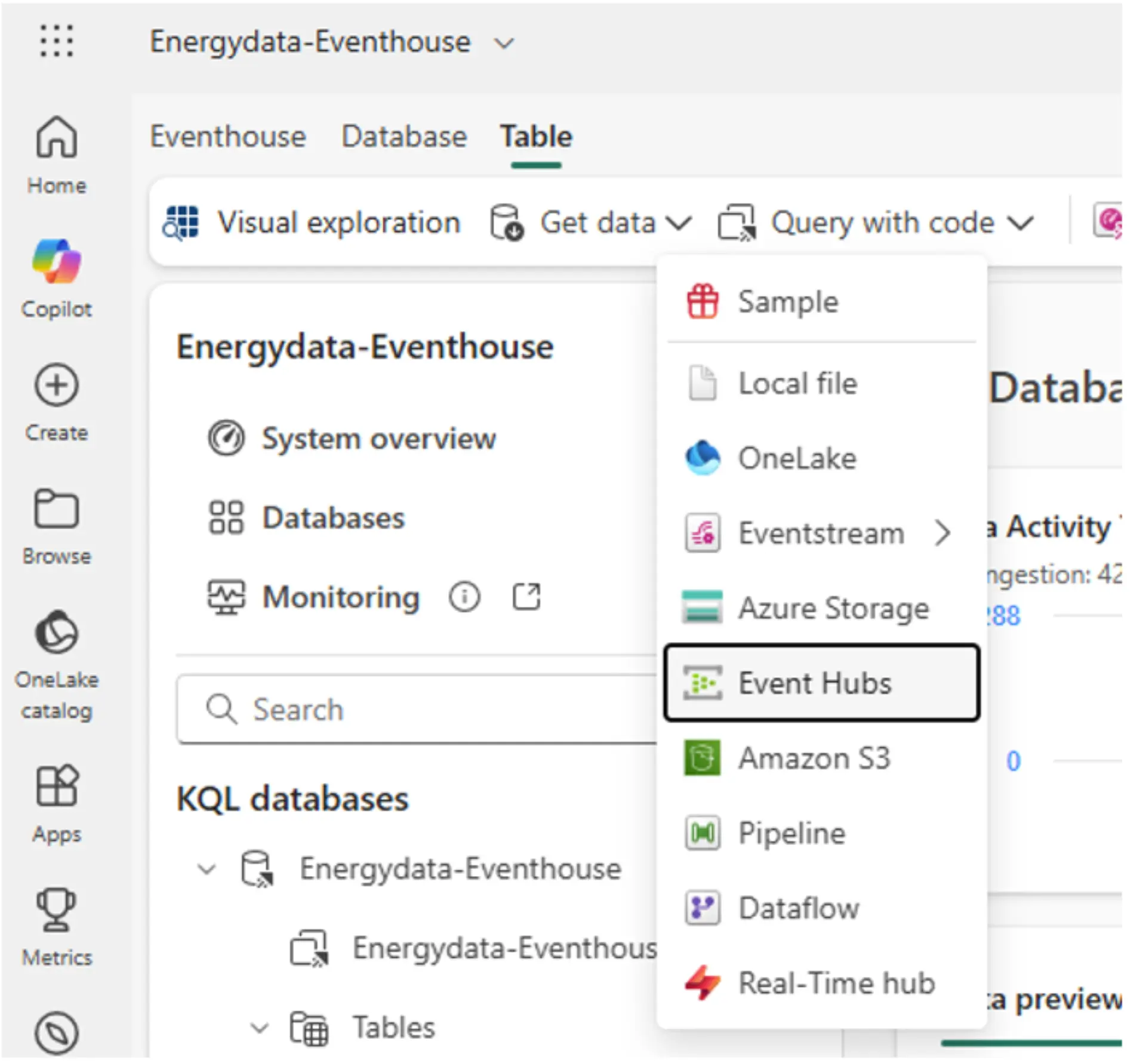 Abbildung 5: MS Fabric 2. Event‑Hubs‑Verbindung