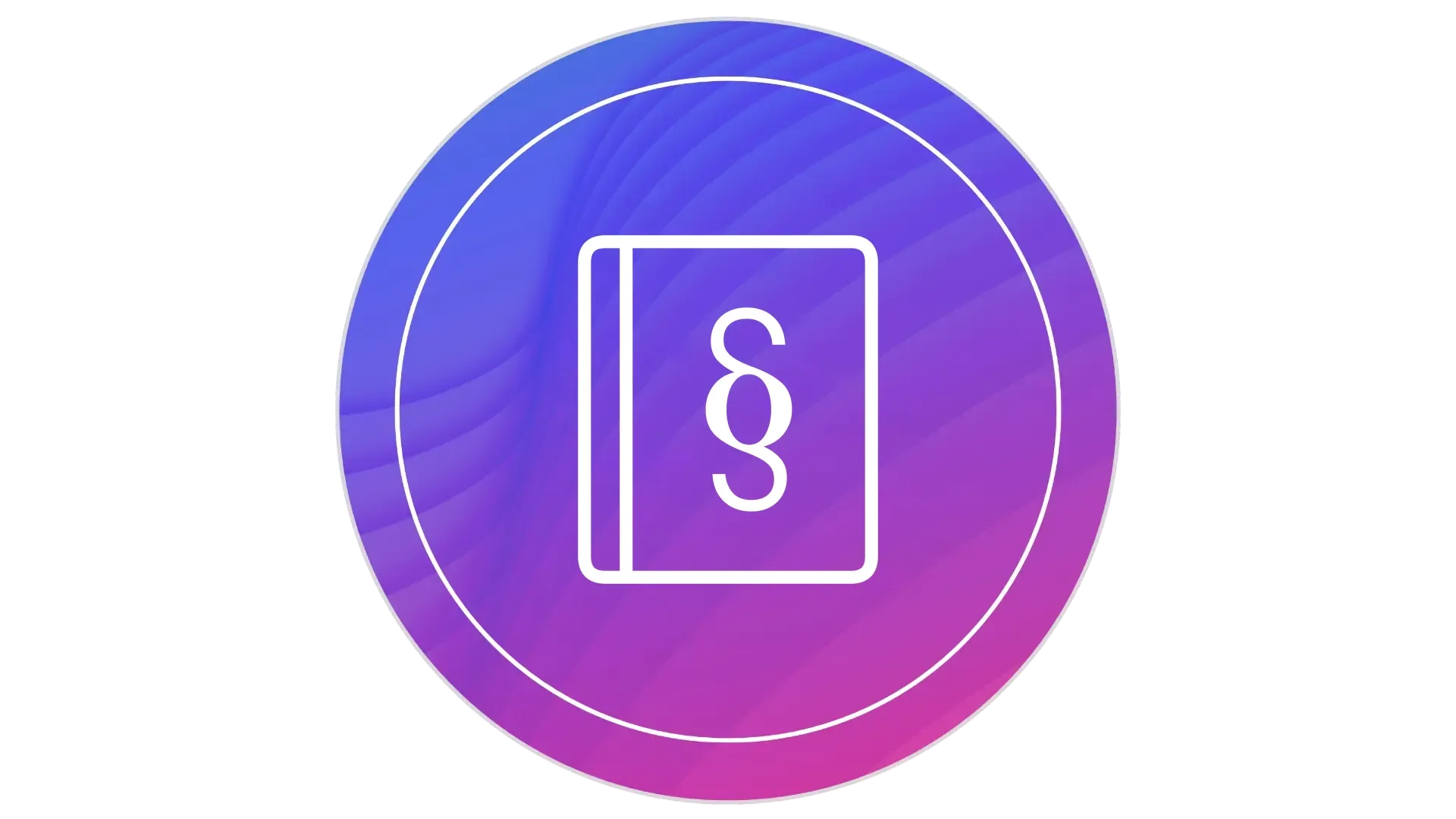 Icon Paragraph Gesetzbuch lila