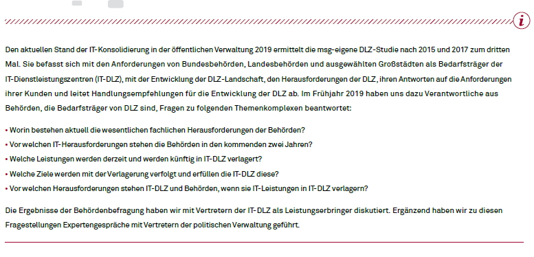 Infobox IT Konsolidierung öffentliche Verwaltung 2019