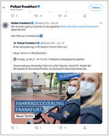 Kommunikation Polizei Frankfurt