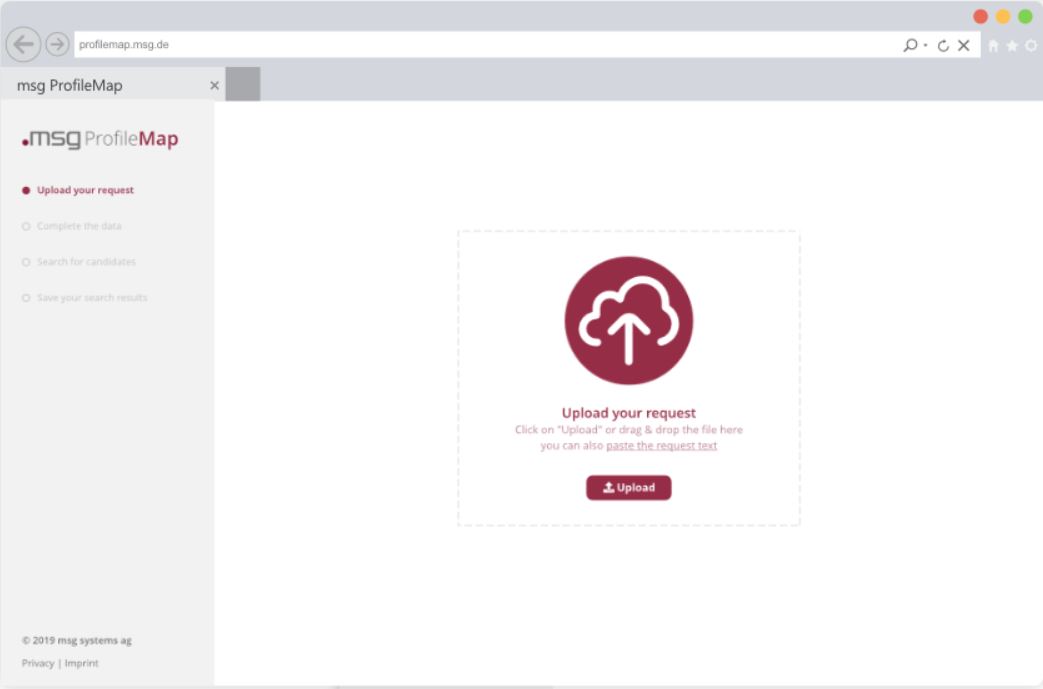 1. Upload des Anforderungsprofils