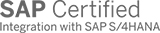 SAP Certified Integration with SAP S4/HANA Logo